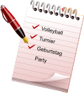 Volleyball Turnier Geburtstag Party